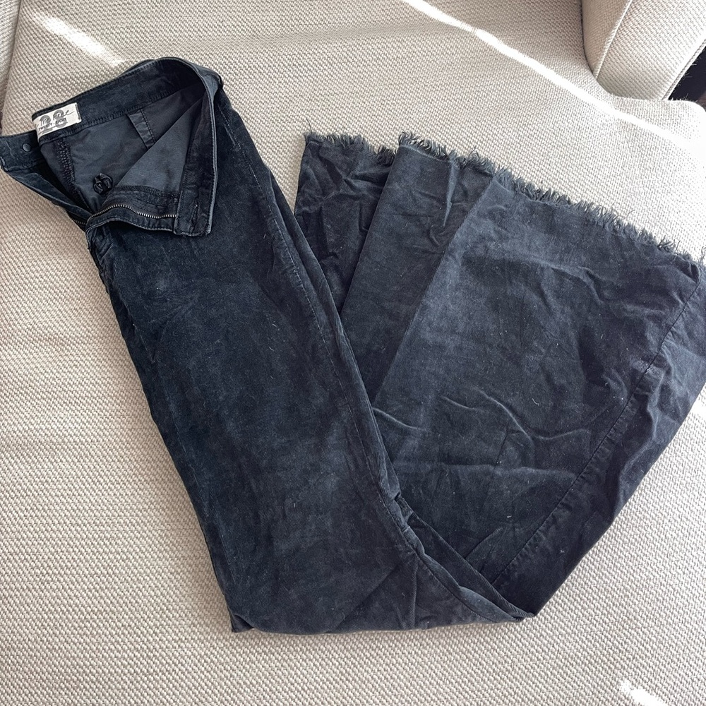 Free People Black Flare Corduroys